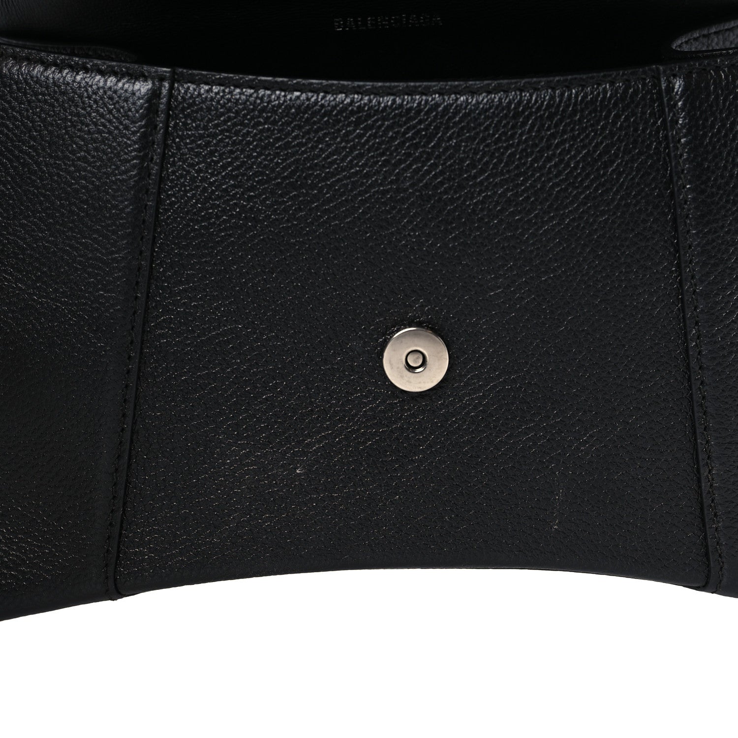Balenciaga Grained Calfskin Small Hourglass Top Handle Bag Black 11 of 12