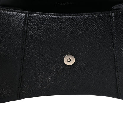 Balenciaga Grained Calfskin Small Hourglass Top Handle Bag Black 11 of 12