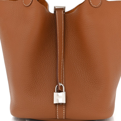 Hermes Taurillon Clemence Picotin Lock 22 MM Gold 8 of 11