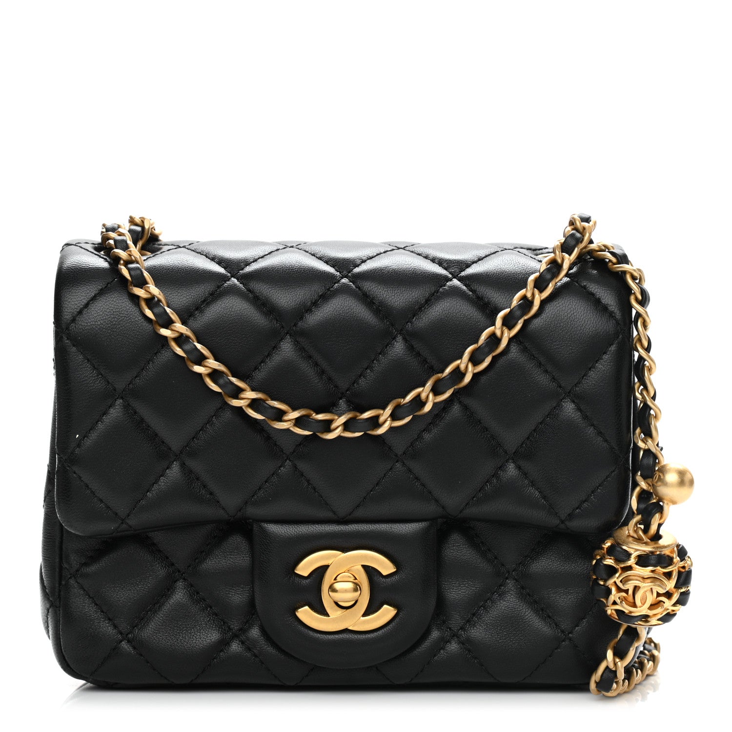 Chanel Lambskin Quilted Mini Pearl Crush Flap Black 1 of 11