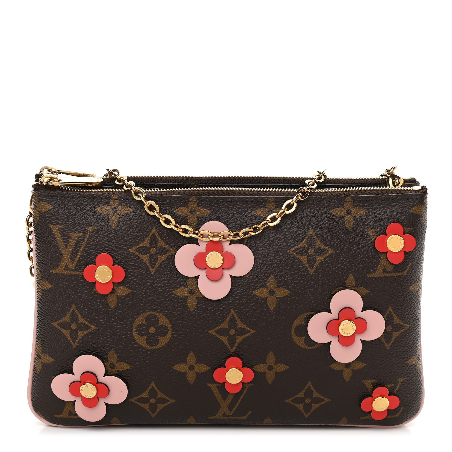 Louis Vuitton Monogram Blooming Flowers Double Zip Pochette 1 of 11