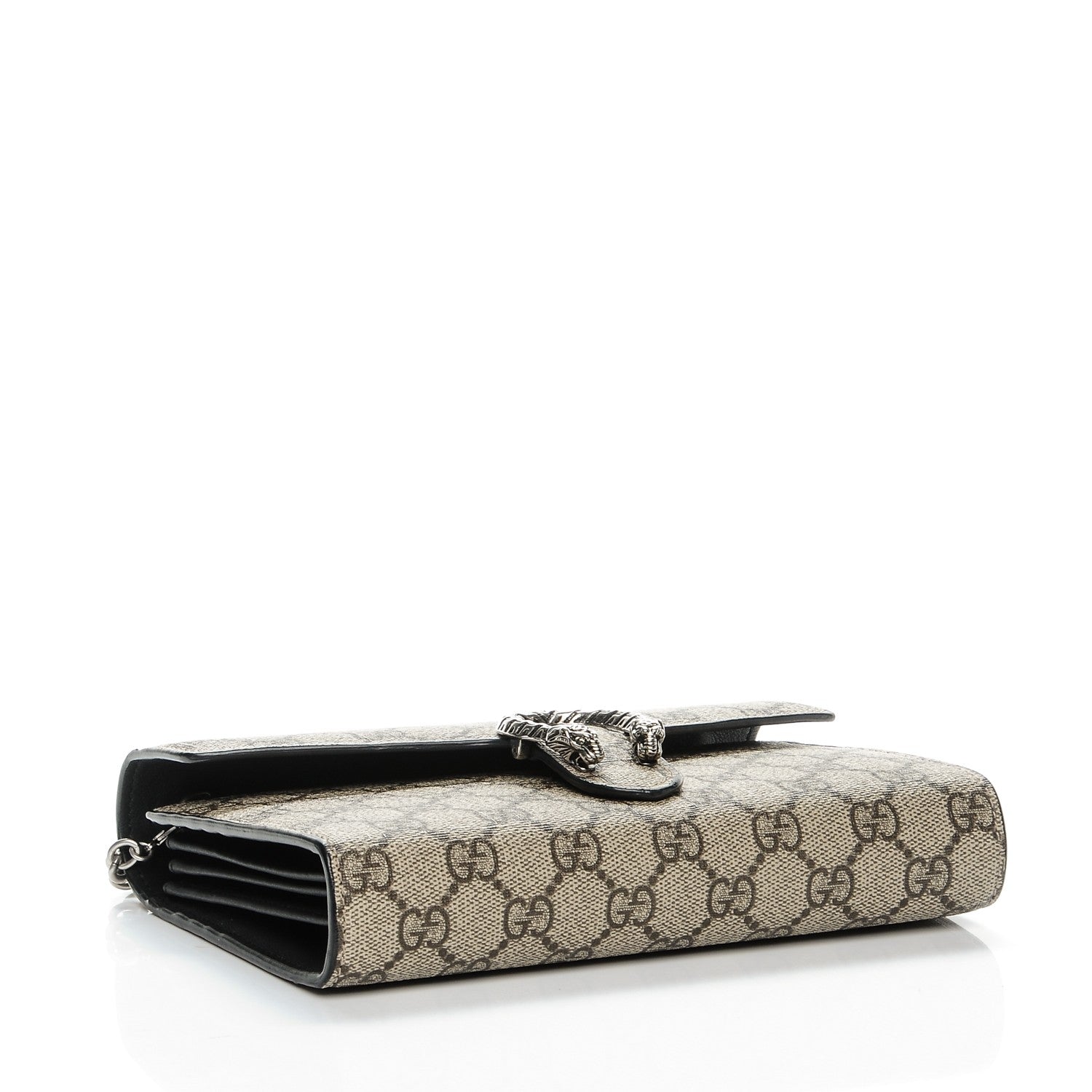 Gucci GG Supreme Monogram Mini Dionysus Chain Wallet Beige Black 4 of 7