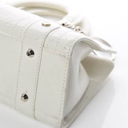 Christian Dior Calfskin Cannage Stitched Small Lady East West Lady Dior White 10 of 26