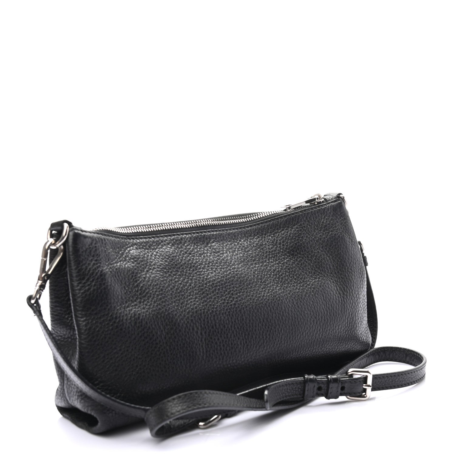 Prada Vitello Daino Crossbody Bag Black 2 of 11