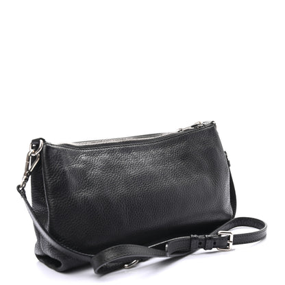Prada Vitello Daino Crossbody Bag Black 2 of 11