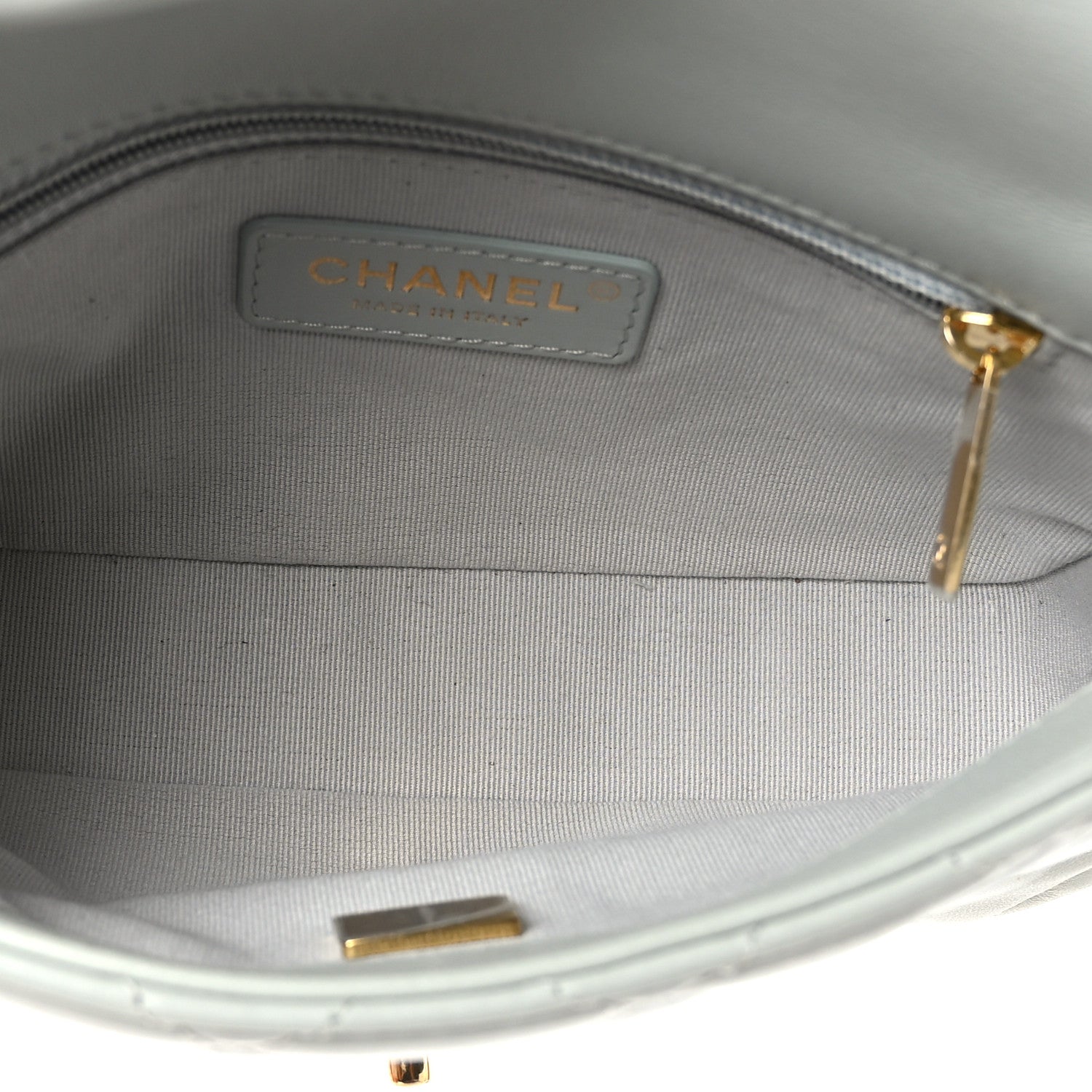 Chanel Lambskin Quilted Mini CC You Flap Light Grey 5 of 9