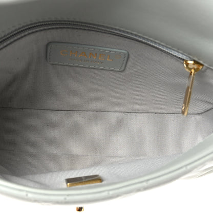 Chanel Lambskin Quilted Mini CC You Flap Light Grey 5 of 9