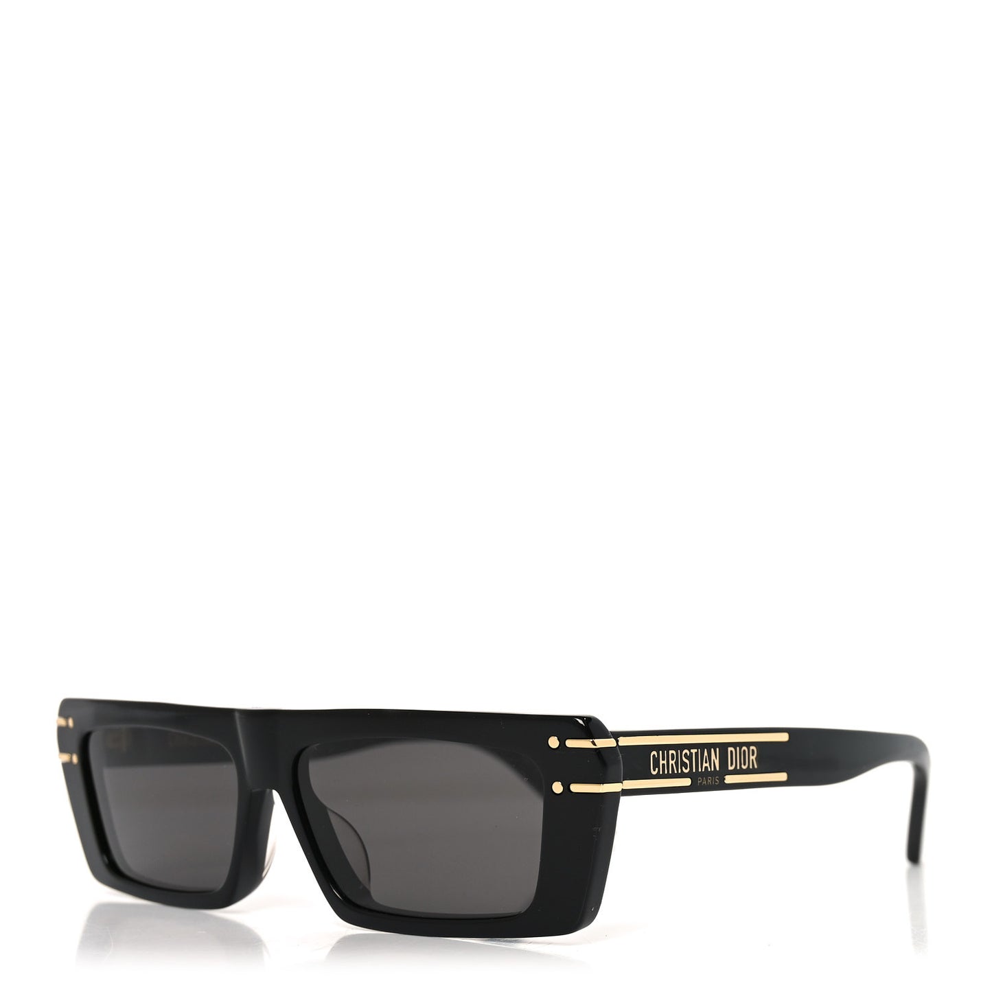 Diorsignature S2U Rectangular Sunglasses Black