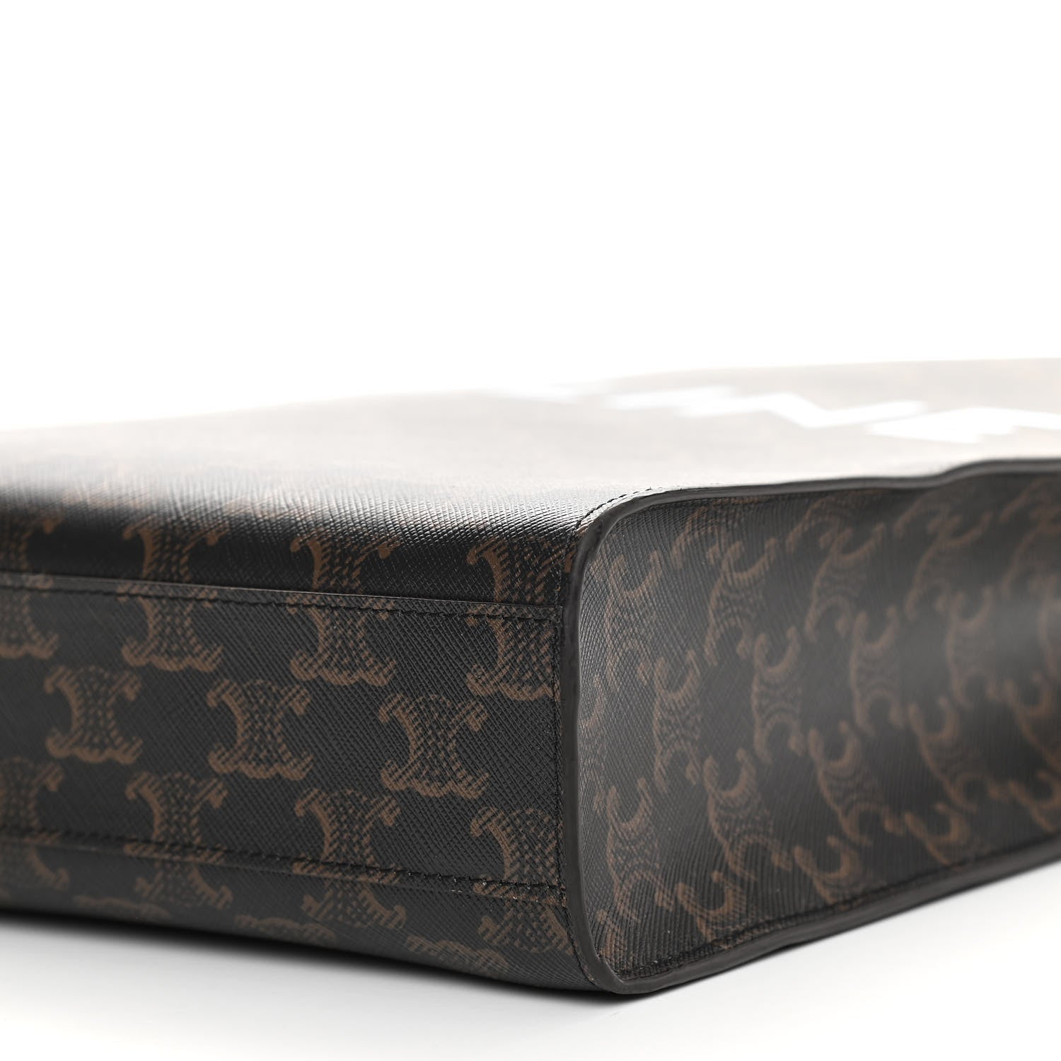 Celine Triomphe Canvas Calfskin Small Vertical Cabas Tan 9 of 9