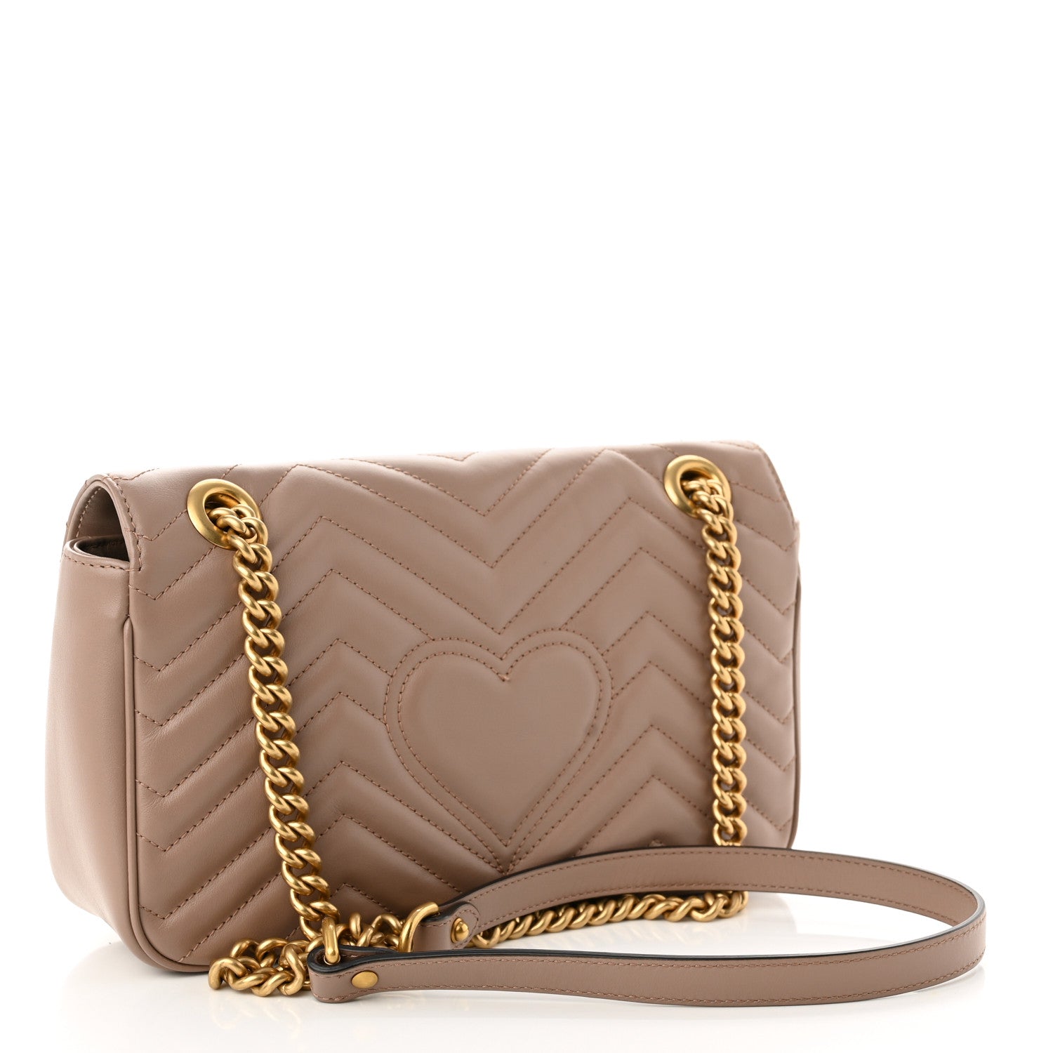 Gucci Calfskin Matelasse Small GG Marmont Shoulder Bag Porcelain Rose 3 of 10