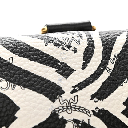 MCM Striped Visetos Funky Zebra Stud Keana Boston Black Blue 11 of 12