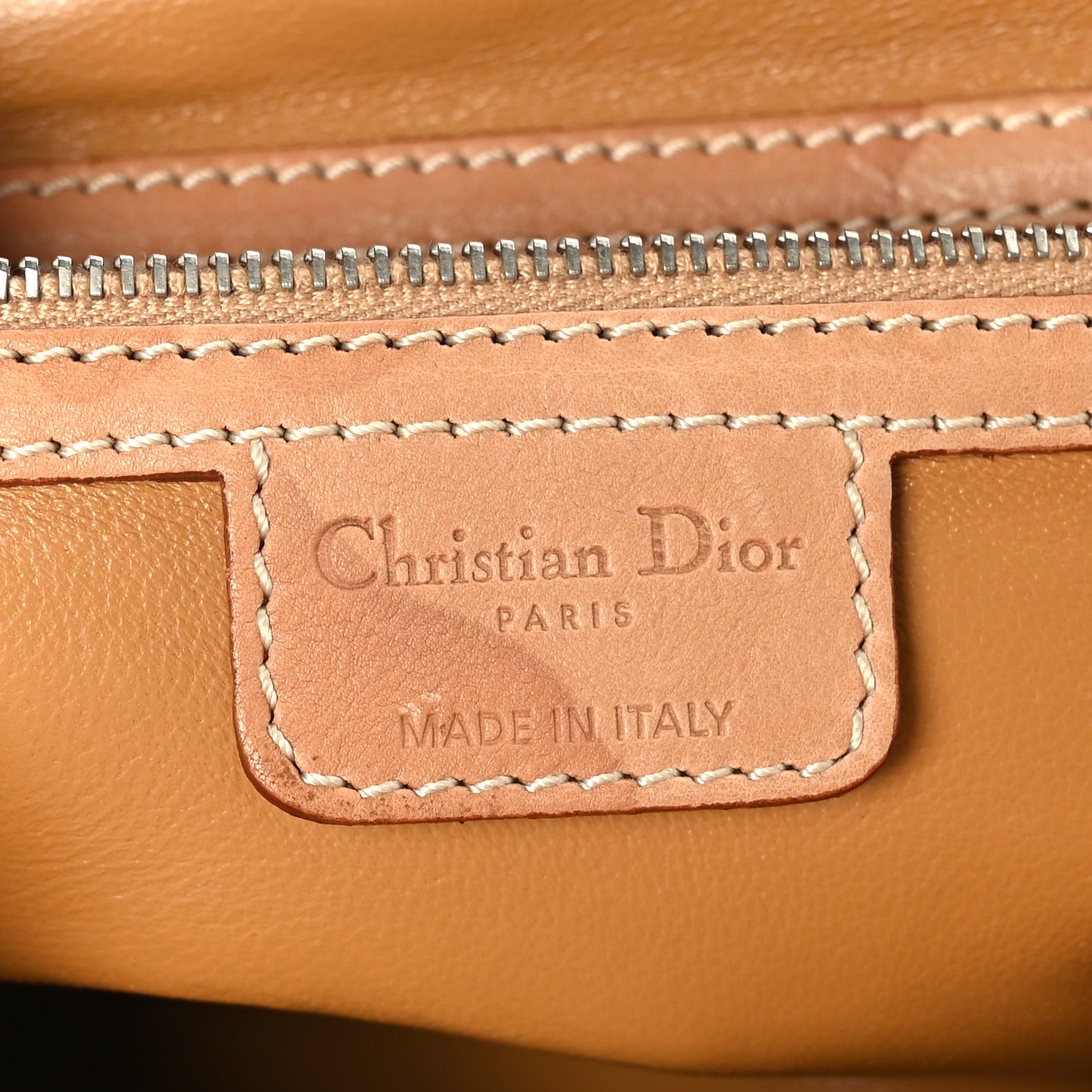 Calfskin Large My Dior Frame Pocket Satchel Brown
