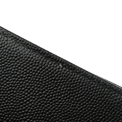 Saint Laurent Grain De Poudre Matelasse Chevron Monogram Chain Wallet Black 14 of 18