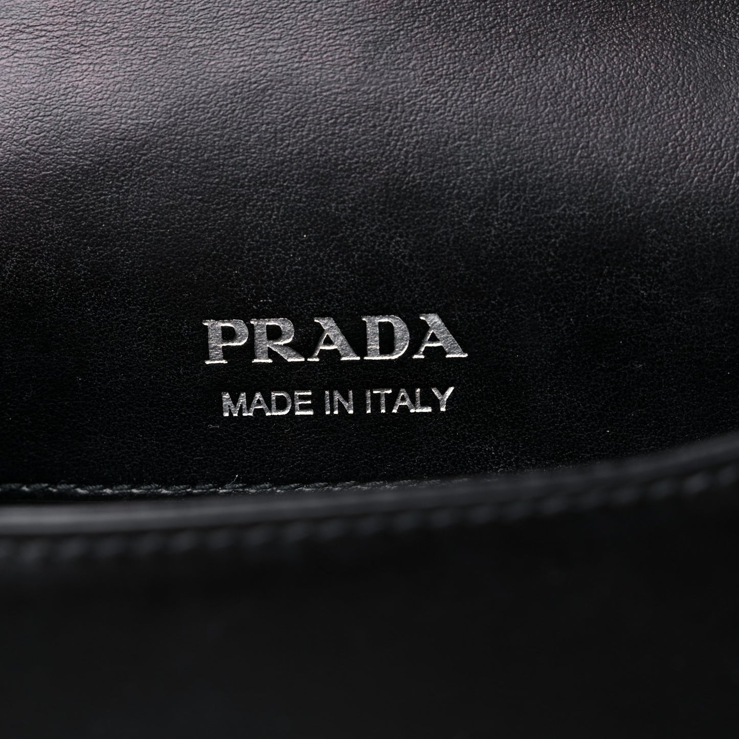 Nylon Calfskin Identity Shoulder Bag Black