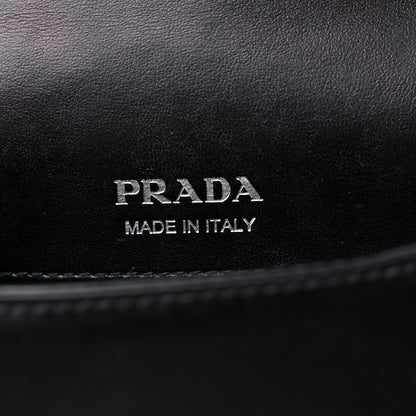 Prada Nylon Calfskin Identity Shoulder Bag Black 6 of 15