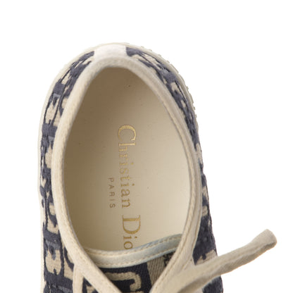 Christian Dior Canvas Oblique Walk'N'Dior Low Top Sneakers 38 Deep Blue 7 of 9