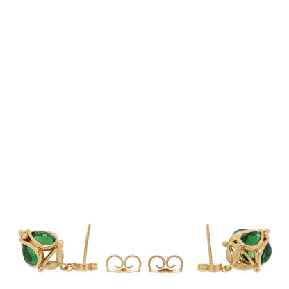 Temple St. Clair 18K Yellow Gold Diamond Tsavorite Drop Earrings 3 of 5