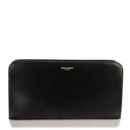 Saint Laurent Calfskin Classic Zip Around Wallet Black 1 of 7