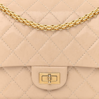 Chanel Distressed Patent Quilted 2.55 Reissue 226 Flap Beige 8 of 12