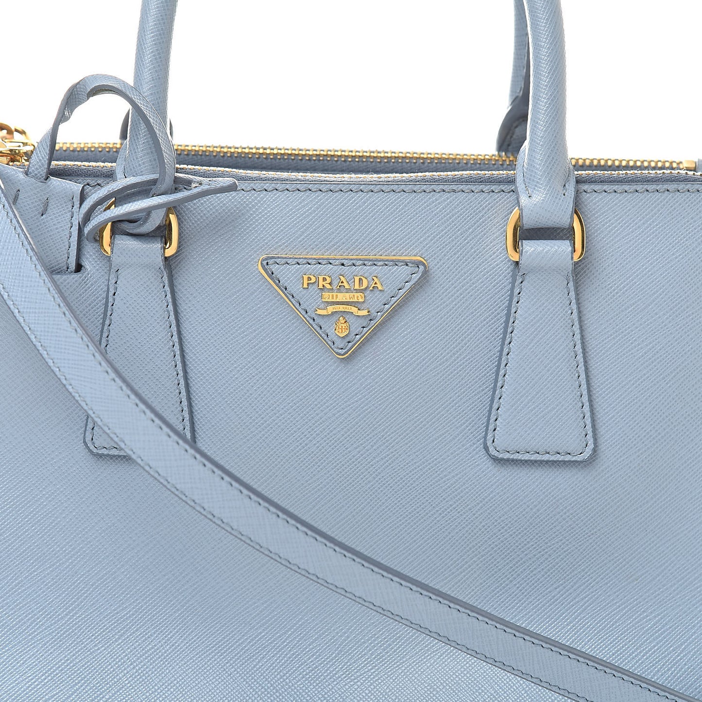 Saffiano Galleria Mini Double Zip Tote Aviazione