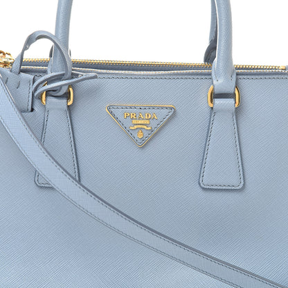 Prada Saffiano Galleria Mini Double Zip Tote Aviazione 11 of 14