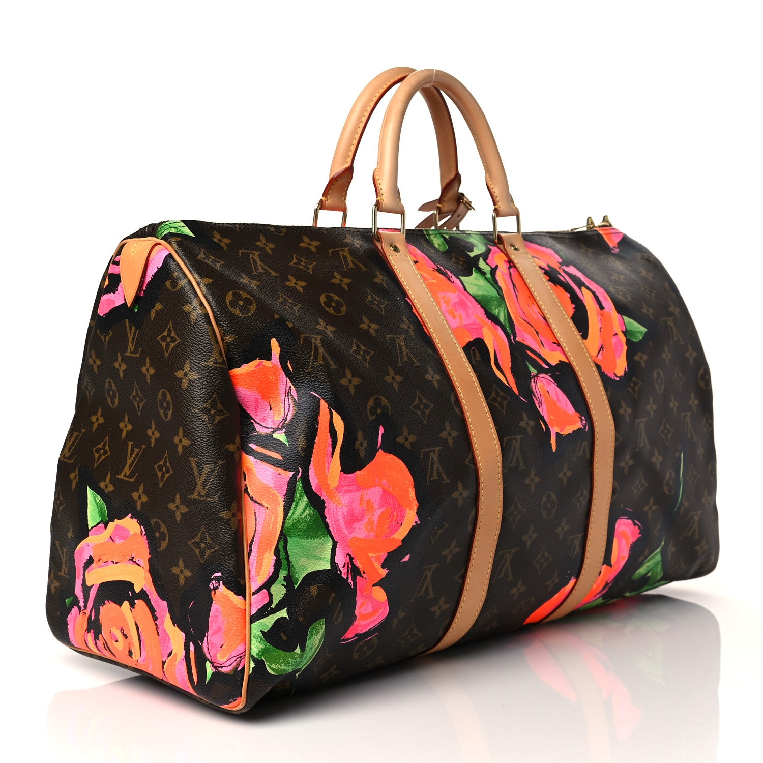 Louis Vuitton Monogram Roses Keepall 50 3 of 10