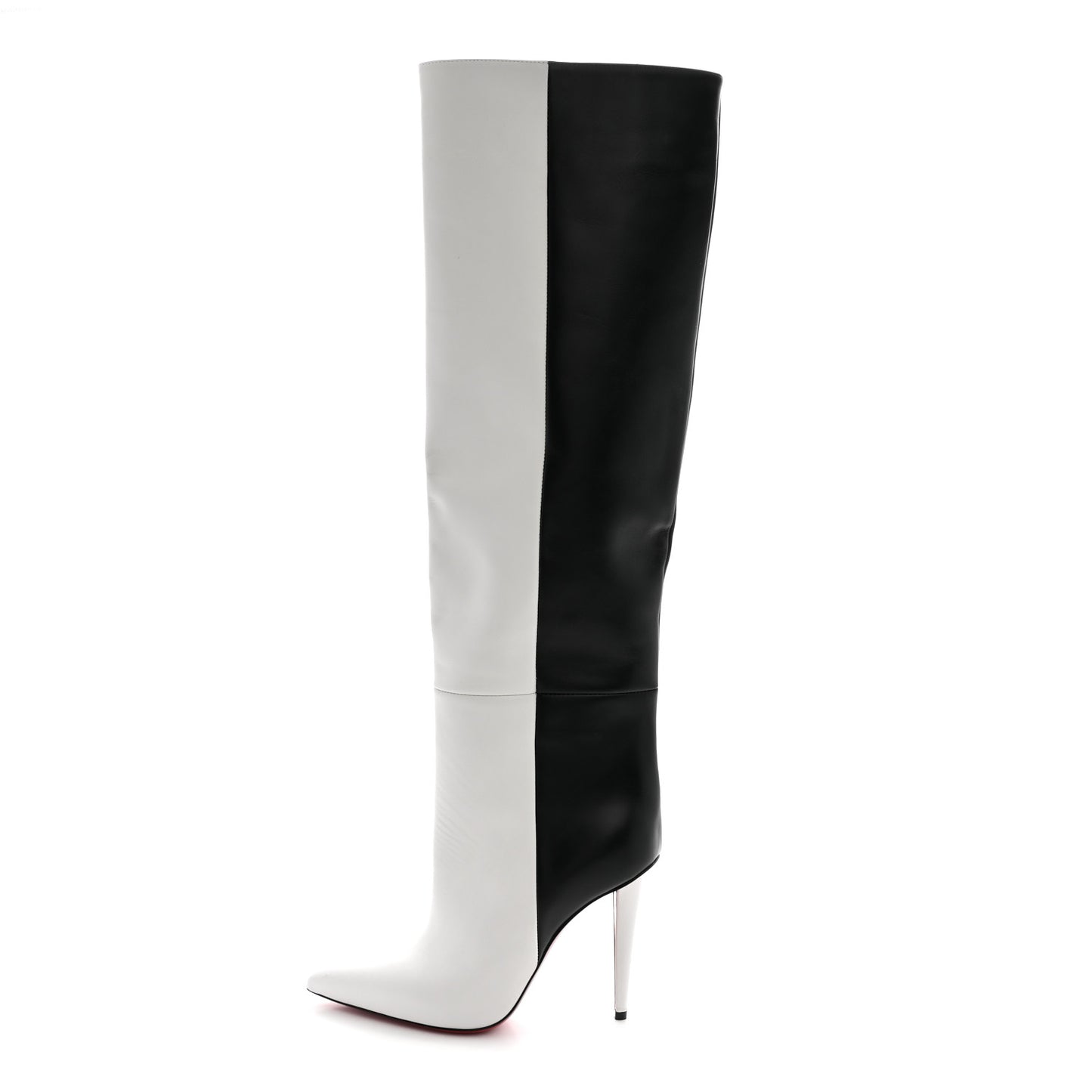 Calfskin Astrilarge 100 Knee Boots 37 Black White