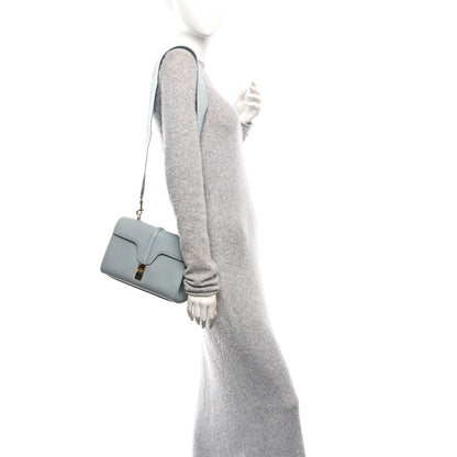 Celine Grained Calfskin Teen Soft 16 Shoulder Bag Ice Blue 2 of 12