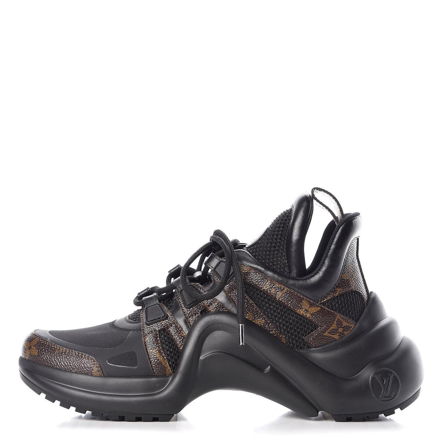 Calfskin Patent Monogram LV Archlight Sneakers 38 Black