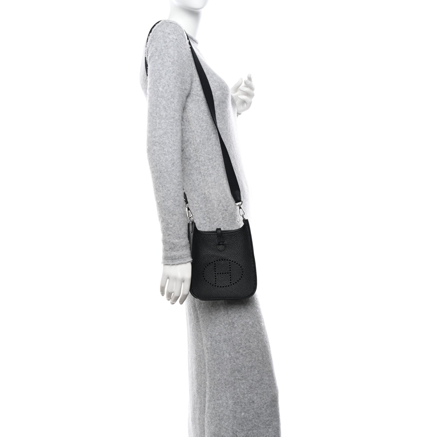 Hermes Taurillon Clemence Evelyne TPM Black 3 of 11