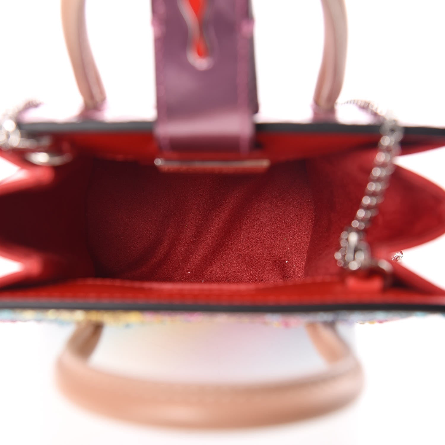 Christian Louboutin Calfskin Crystal Nano Paloma Rainbow 5 of 9