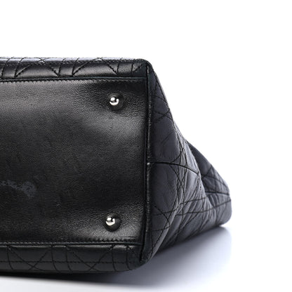 Christian Dior Lambskin Cannage Small Soft Lady Dior Tote Black 8 of 9