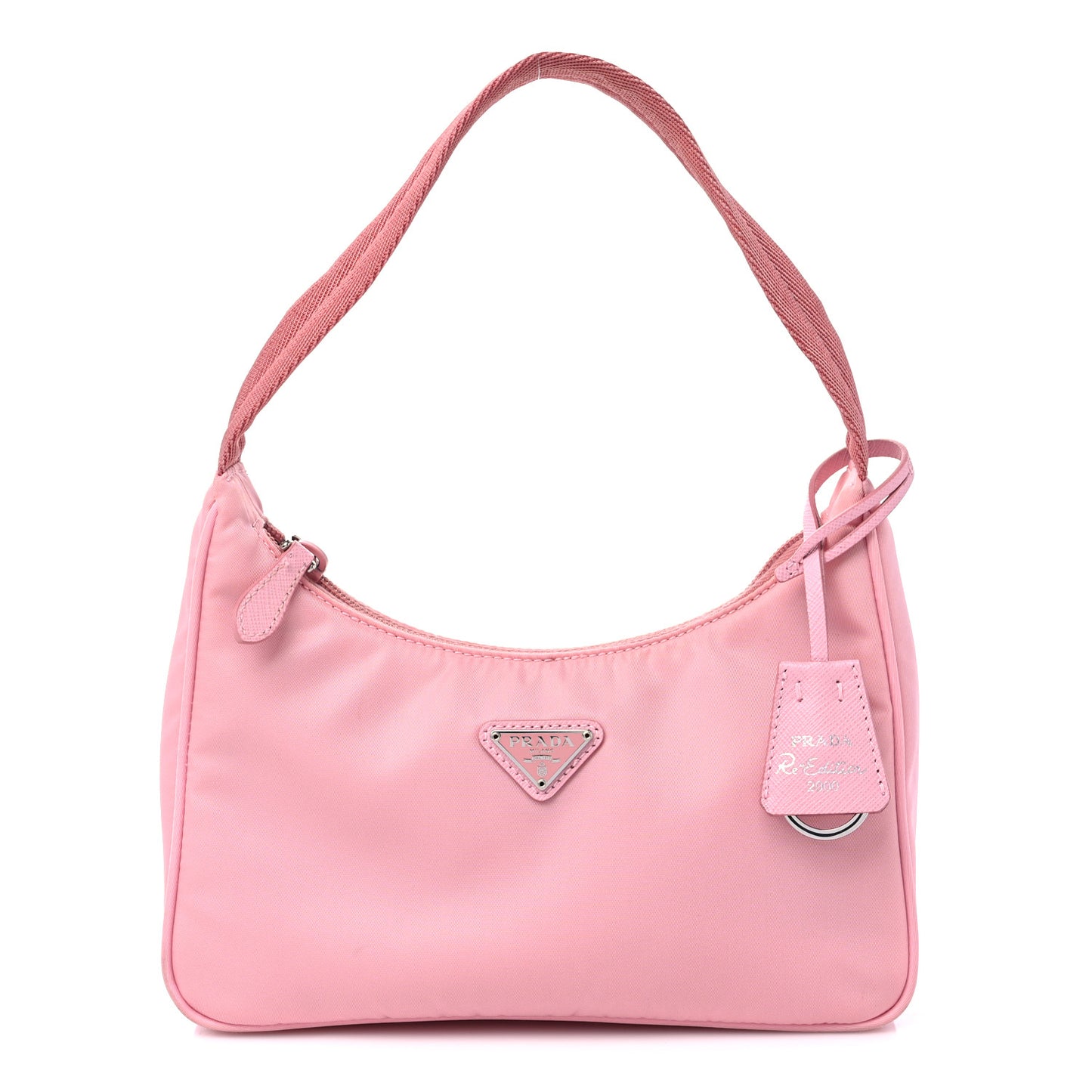 Tessuto Nylon Saffiano Mini Re-Edition 2000 Bag Rosa