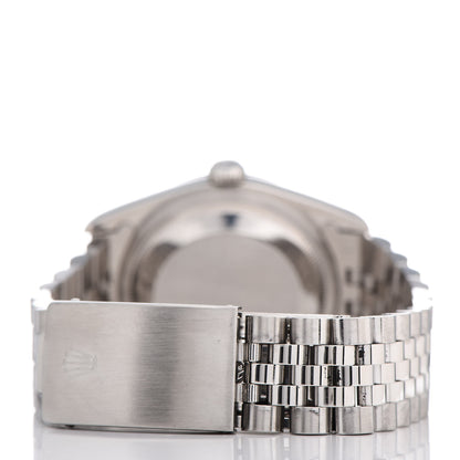 Rolex Stainless Steel 18K White Gold 36mm Oyster Perpetual Datejust Watch Silver 16234 4 of 7