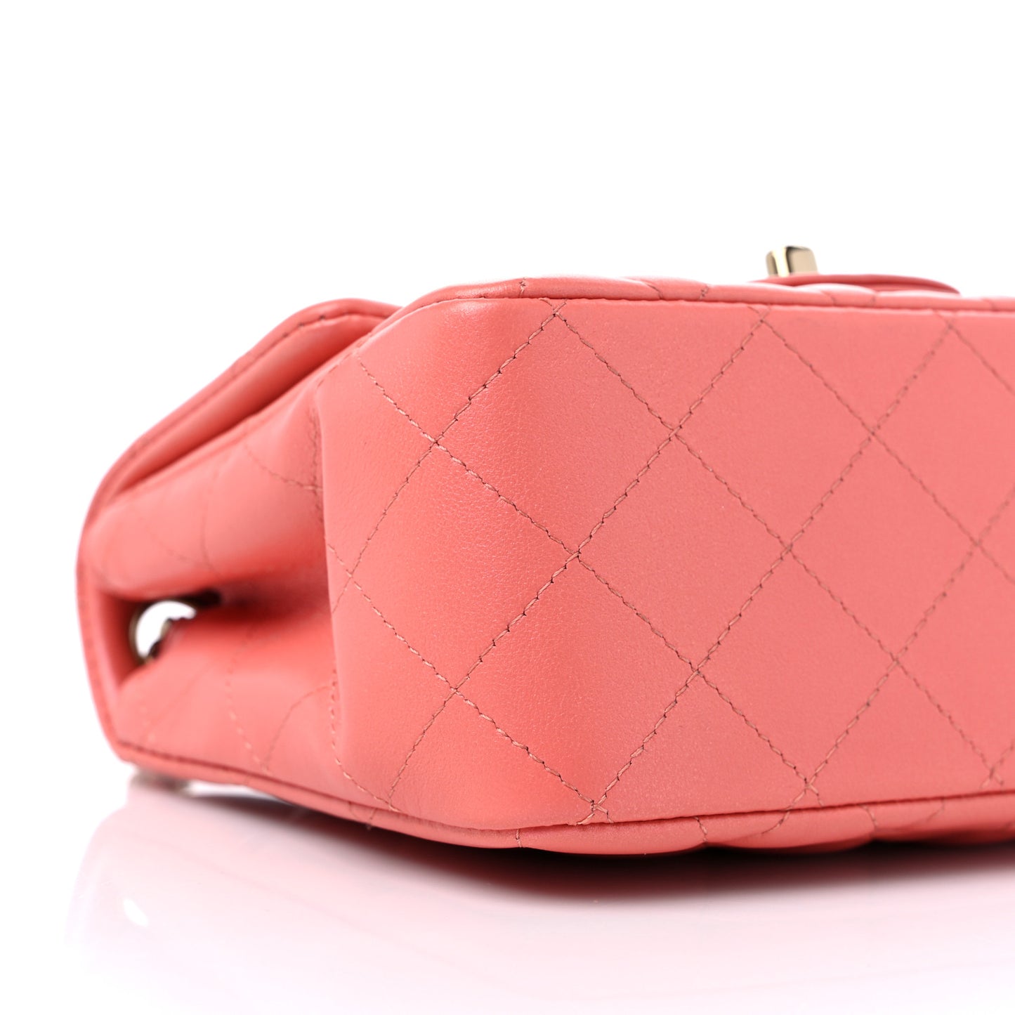 Lambskin Quilted Mini Square Flap Pink