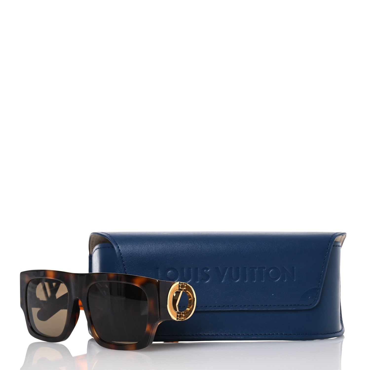 Louis Vuitton Acetate LV Link Square Sunglasses Z1479E Dark Tortoise 7 of 7