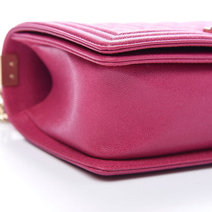 Chanel Caviar Quilted Medium Boy Flap Fuchsia 9 of 10