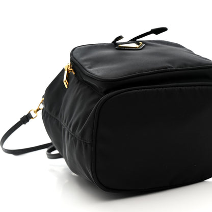 Prada Saffiano Tessuto Nylon Mini Bucket Crossbody Bag Black 8 of 9
