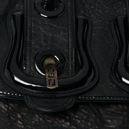Fendi Nappa Patent Large B Bag Black 4 of 28