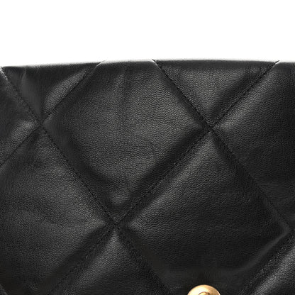 Chanel Lambskin Quilted Maxi Chanel 19 Flap Black 12 of 16