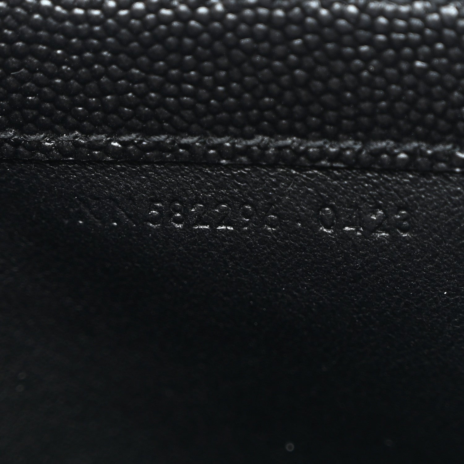 Saint Laurent Grain De Poudre Monogram Bi-Fold Wallet Black 8 of 9