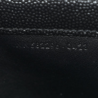 Saint Laurent Grain De Poudre Monogram Bi-Fold Wallet Black 8 of 9