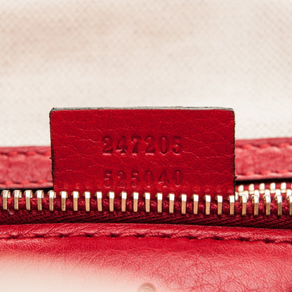 Gucci Monogram Vintage Web Medium Boston Hibiscus Red 8 of 8