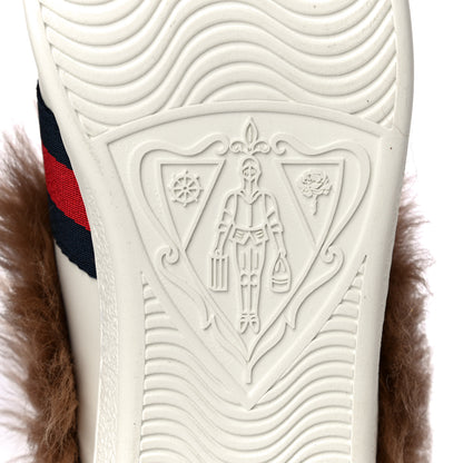 Gucci Calfskin Wool Web Bee Embroidered Womens Ace Sneakers 36.5 White 8 of 12