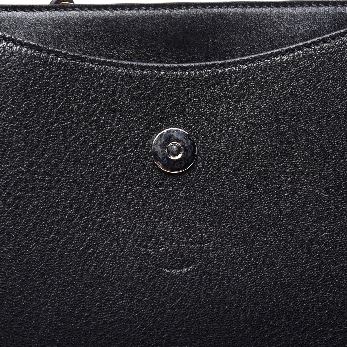 Grained Calfskin Large Tess Bag Black