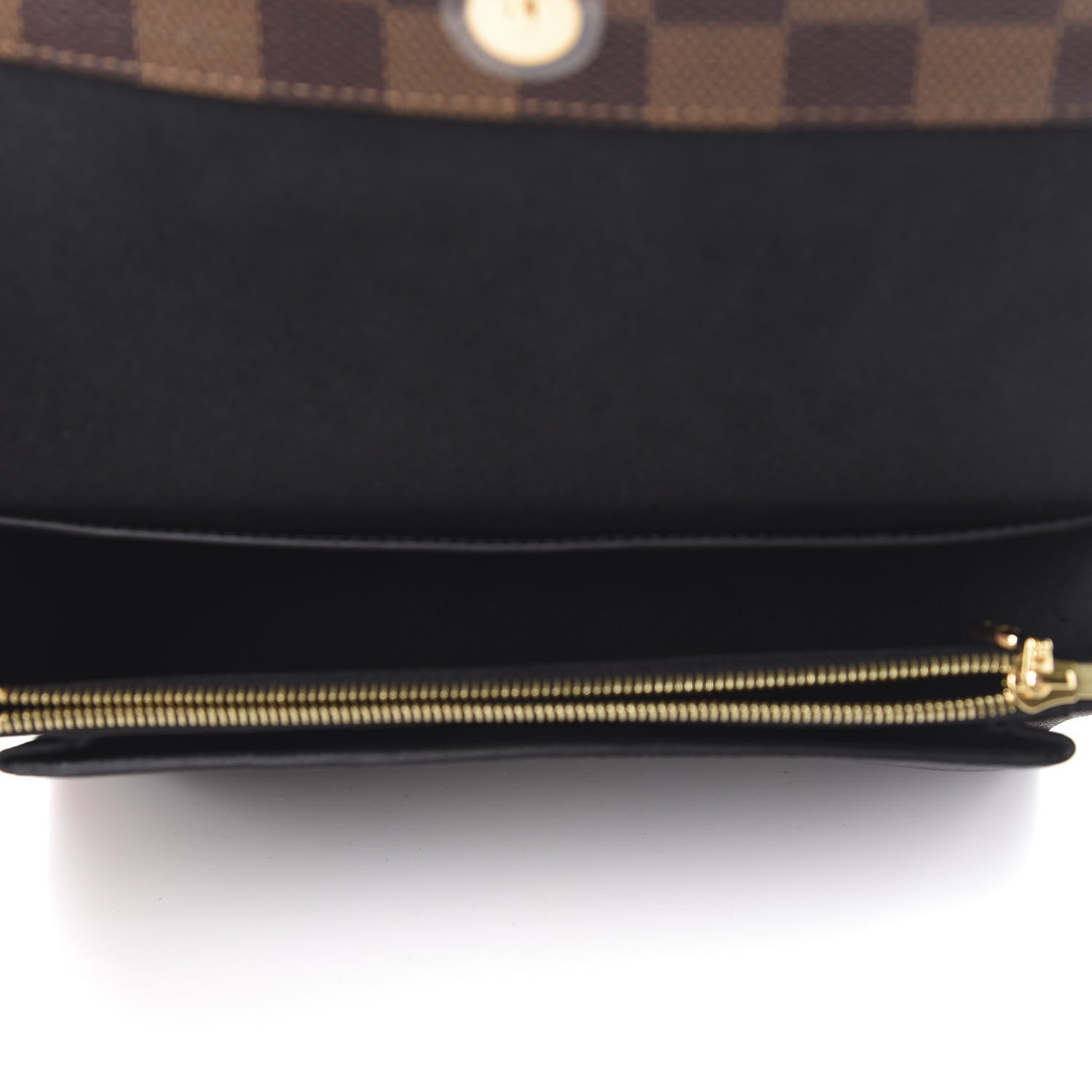 Louis Vuitton Damier Ebene Vavin Chain Wallet Black 5 of 11