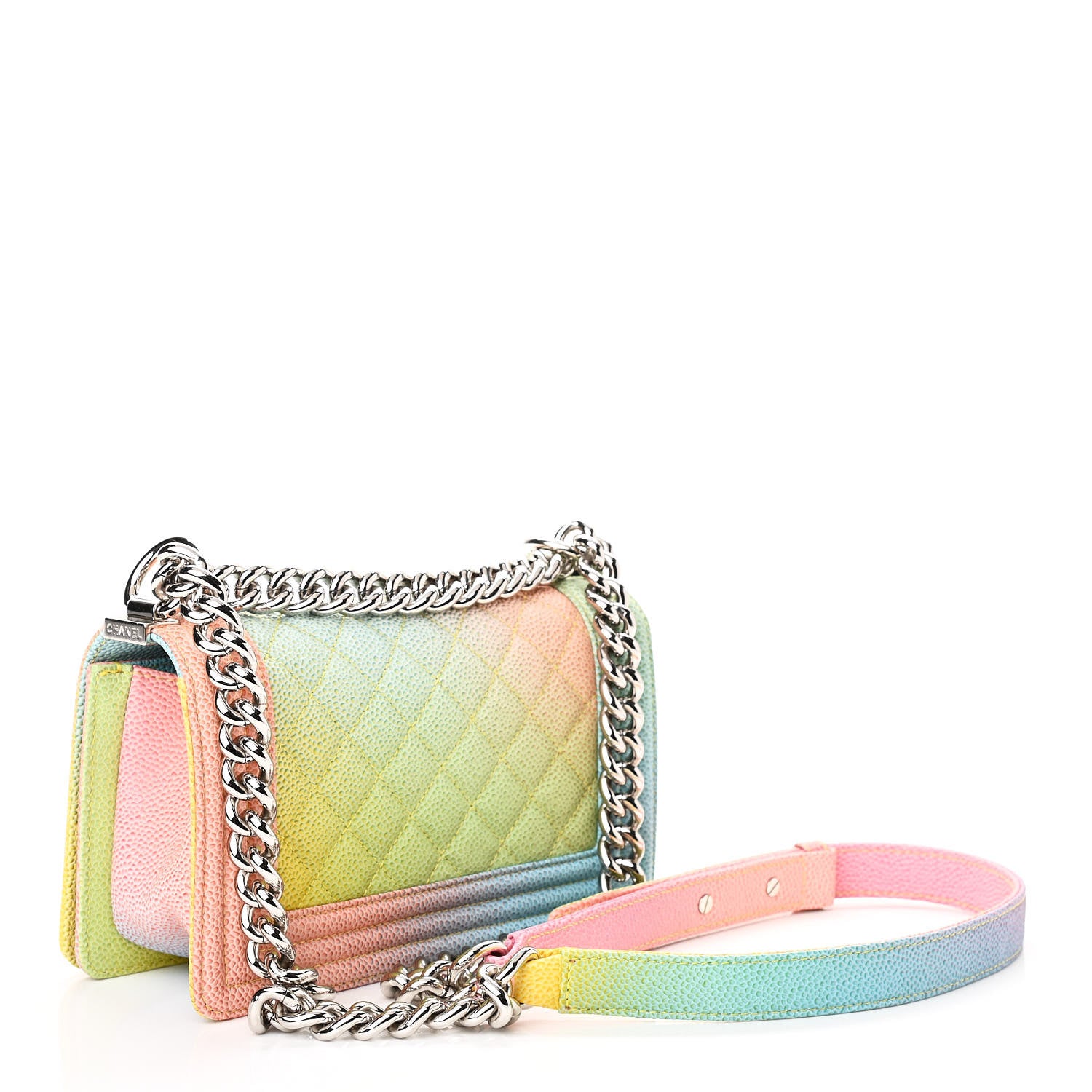 Chanel Caviar Quilted Small Cuba Rainbow Boy Flap Multicolor 3 of 10