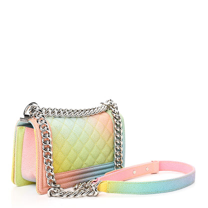 Chanel Caviar Quilted Small Cuba Rainbow Boy Flap Multicolor 3 of 10