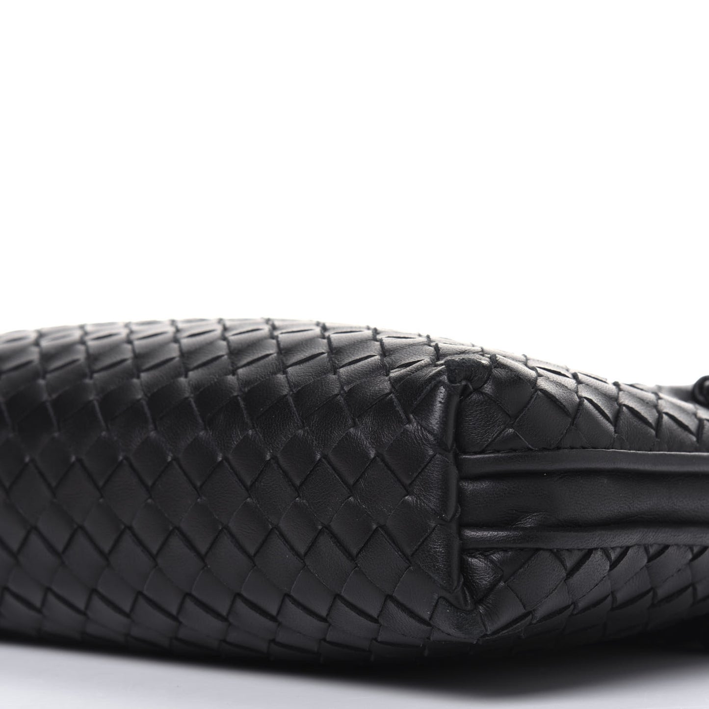 Nappa Intrecciato Pillow Crossbody Messenger Black
