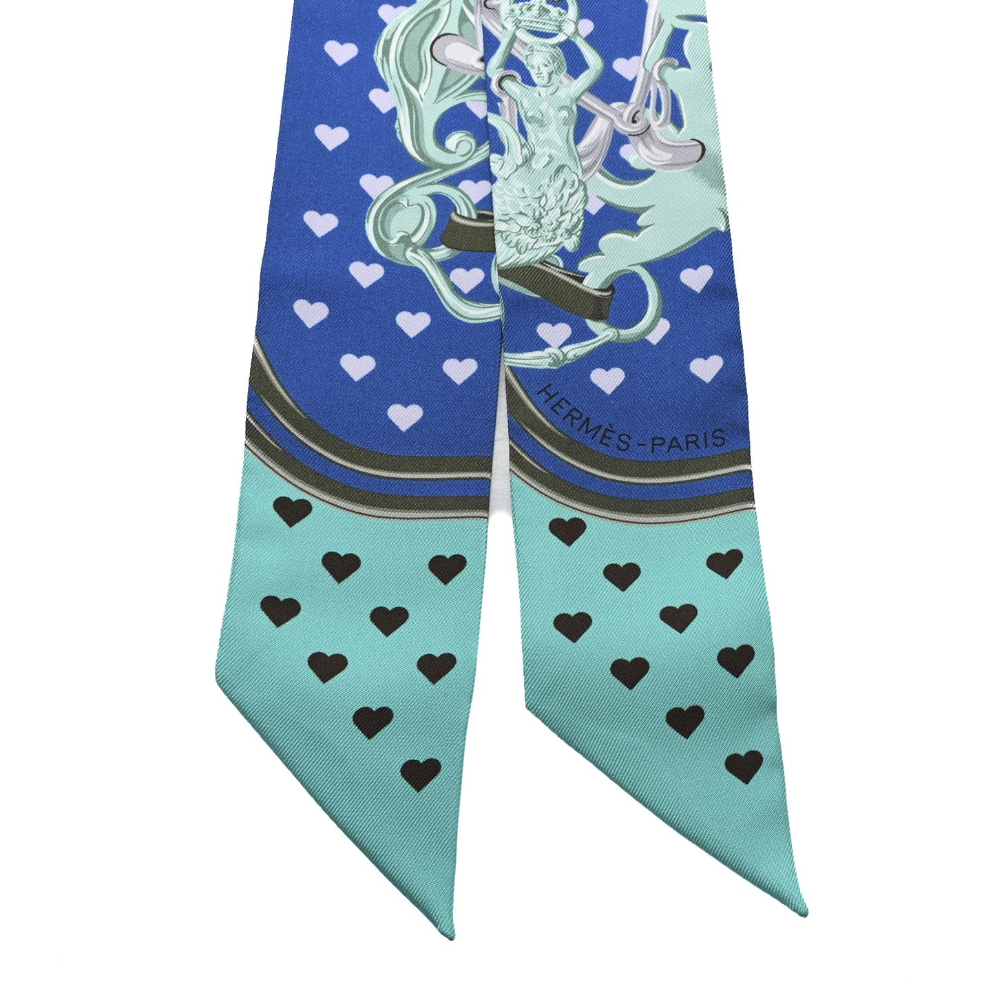 Silk Brides De Gala Love Twilly Cobalt Kaki Turquoise